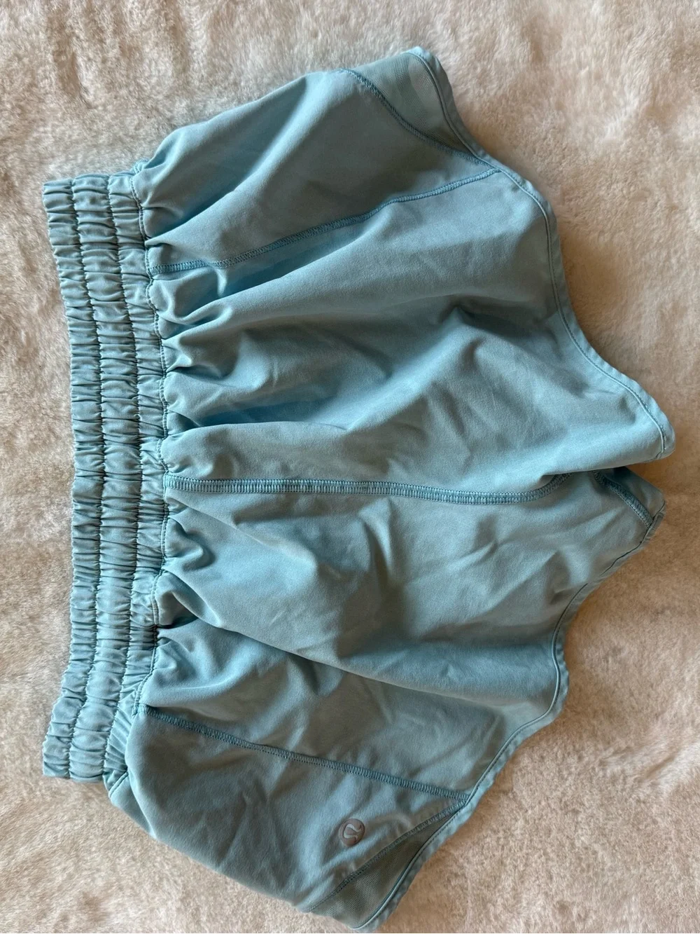 Lululemon light blue hotty hot shorts